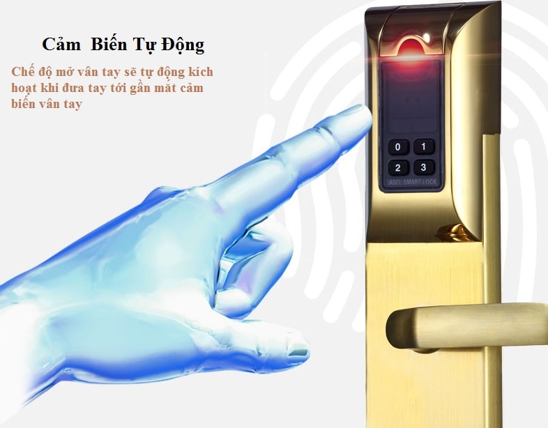 6. Tính chất cảm biến trên khoá thông minh ADEL-4910