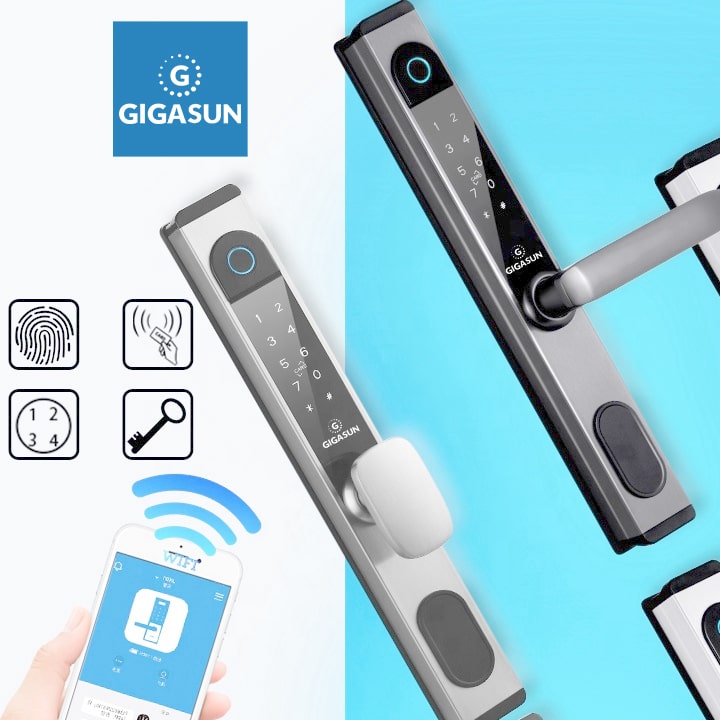 1. Khoá cửa nhôm Gigasun A02B trang bị 5 chức năng mở khoá tiện dụng