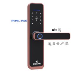 Khoá điện tử Gigasun D02R - Vân tay, mã số, thẻ từ, App