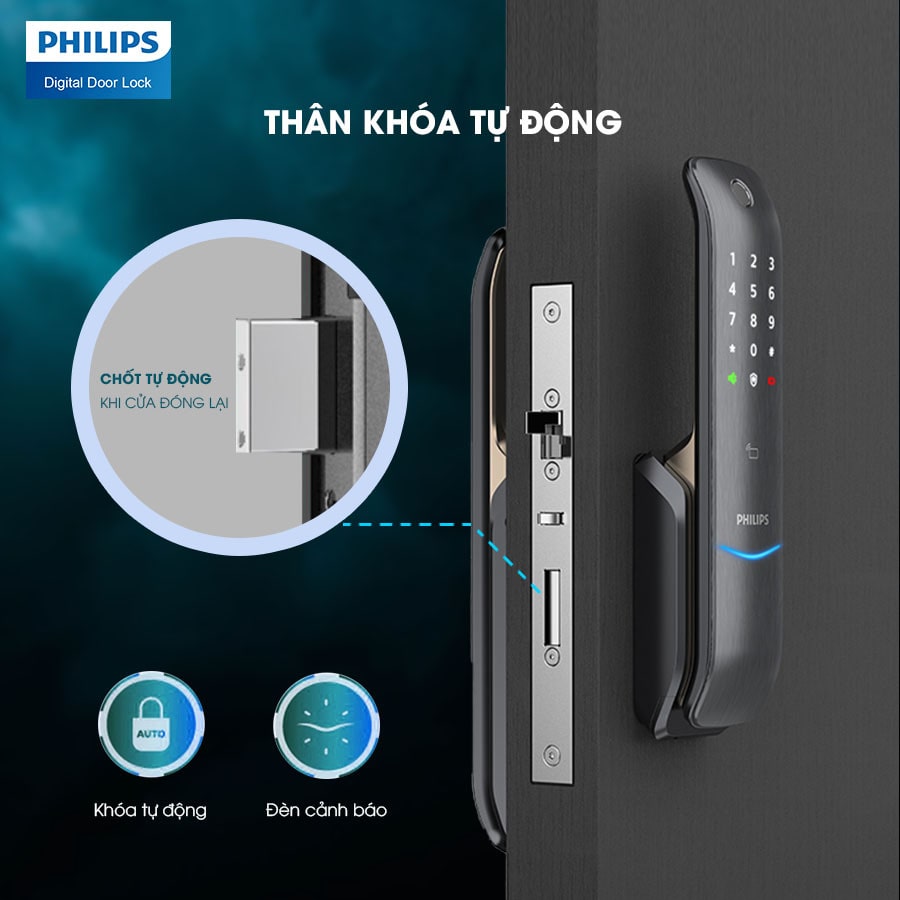 9. Các chức năng nổi bật khác trên khoá điện tử Philips 6100
