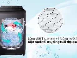 11. Lồng giặt Sazanami với chất liệu thép không gỉ, tăng tuổi thọ của quần áo