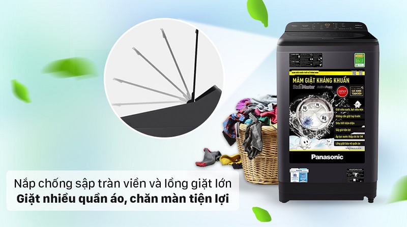 Máy Giặt Panasonic 9kg NA-F90S10BRV loại bỏ hoàn toàn vi khuẩn