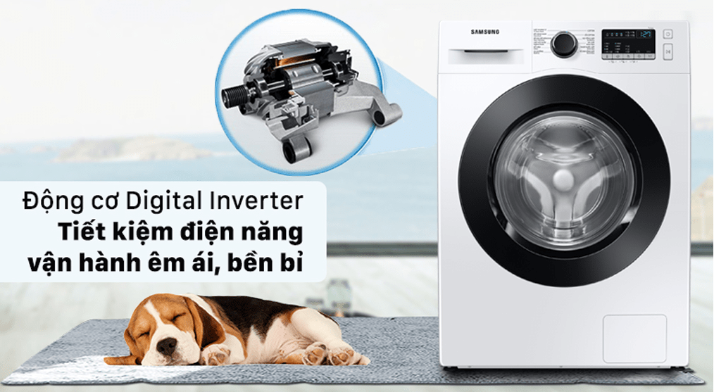 Máy giặt Samsung 9.5kg inverter WW95T4040CE/SV 7 4. Công nghệ Digital Inverter giúp tiết kiệm điện hiệu quả, máy vận hành êm ái