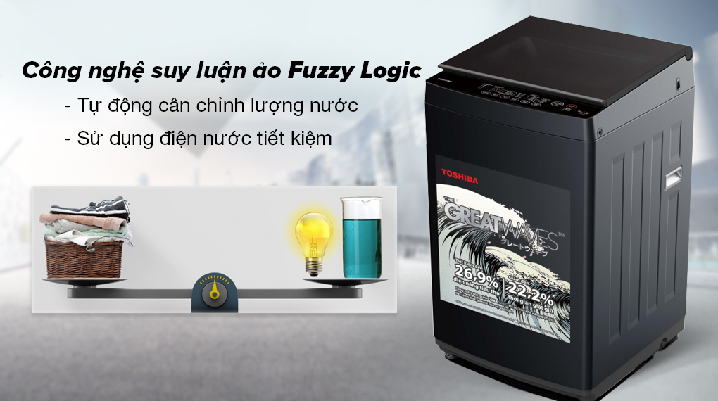 Máy giặt Toshiba 9 kg AW-M1000FV(MK) có động cơ – Công nghệ tiết kiệm điện