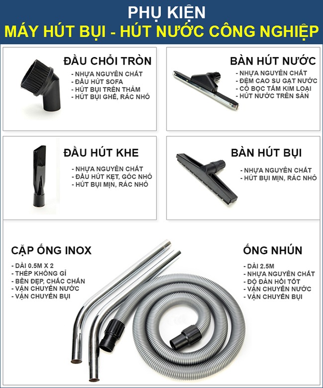 2. Máy hút bụi hút nước Palada PD 40 thiết kế hiện đại, bắt mắt