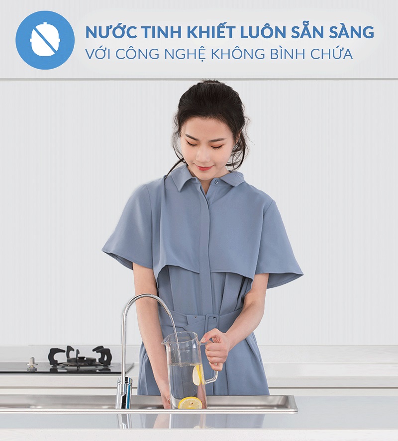 Máy Lọc Nước AO Smith S600 6 Nguồn nước tinh khiết luôn sẵn sàng với công nghệ không bình chứa
