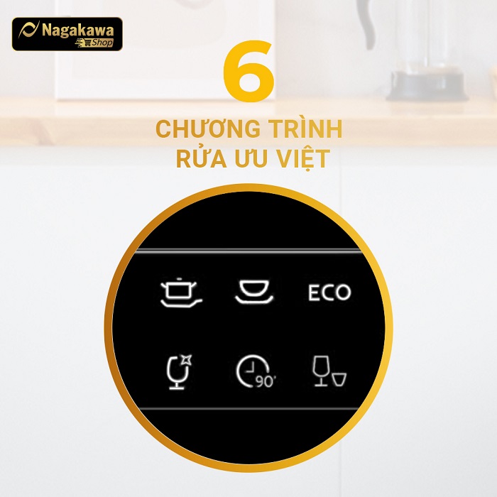 3. Máy rửa bát  Nagakawa giả pháp hoàn hảo cho các bà nội  trợ