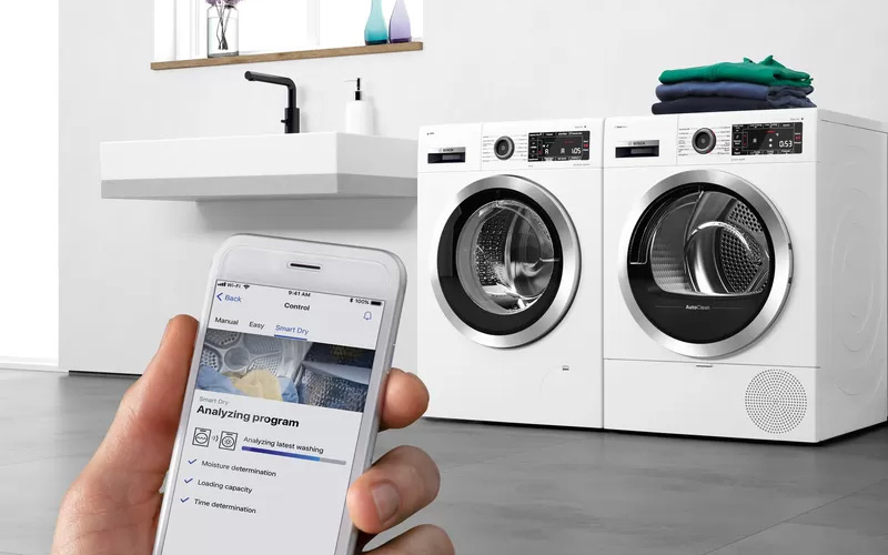 Máy sấy quần áo bơm nhiệt Bosch WTX87M40 13 Công nghệ SmartDry và Home connect