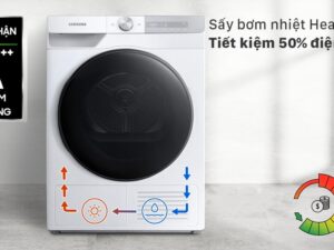 Chế độ sấy bơm nhiệt Heat Pump tiết kiệm 50% điện năng