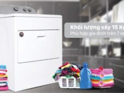 1. Khối lượng sấy 15 kg phù hợp với gia đình trên 7 thành viên.