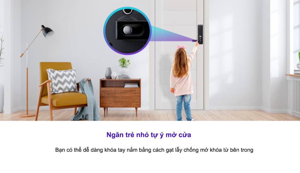 6. Ngăn ngừa trẻ nhỏ tự ý mở cửa