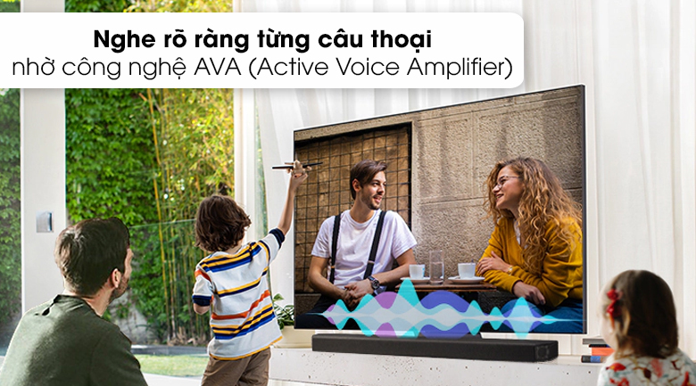  Loa thanh Samsung HW-Q950 tự khuếch đại âm lượng hội thoại với công nghệ AVA (Active Voice Amplifier)