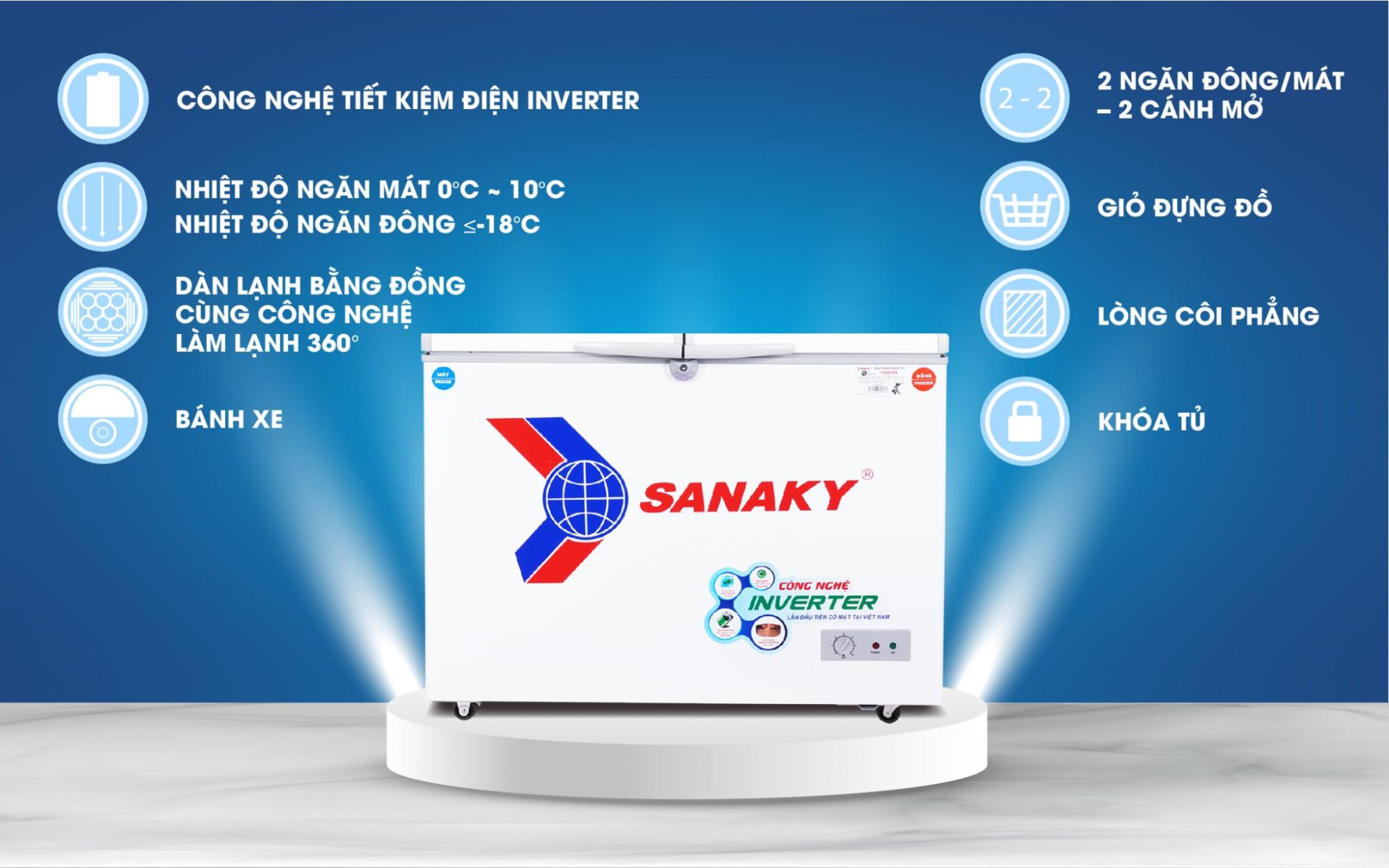 Tủ Đông Sanaky VH-2899W3 Dung Tích 220L