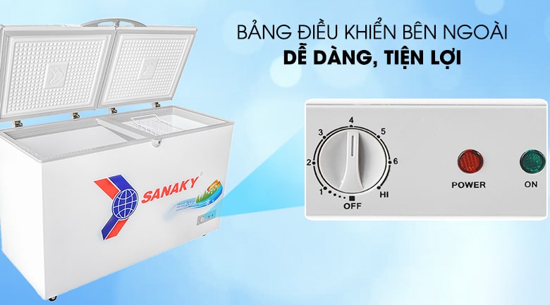 tủ đông Sanaky VH-4099A1 có Thiết kế bảng điều khiển dễ dàng điều chỉnh, sử dụng
