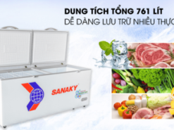 Tủ đông Sanaky VH-8699HY3 có dung tích lớn, lưu trữ nhiều thực phẩm