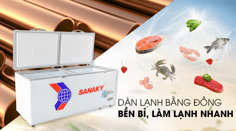 Dàn lạnh bằng đồng nguyên chất bền bỉ, nâng cao tuổi thọ máy VH-8699HY3