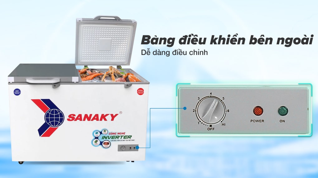 Phác hoạ tổng quát tủ đông Sanaky 280 lít TD.VH4099W4K