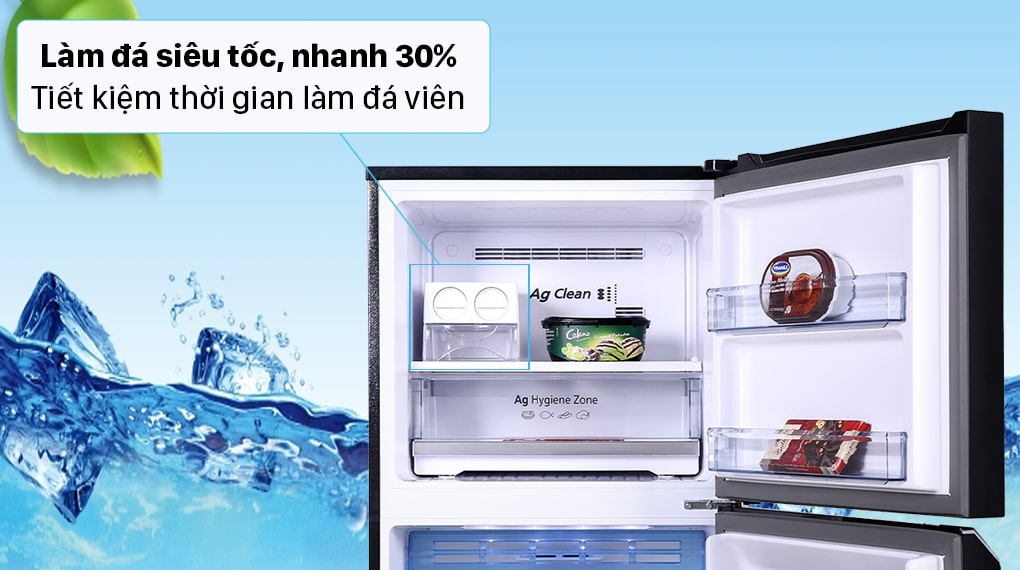 11. Tính năng làm đá siêu tốc, nhanh hơn 30% trên tủ lạnh Panasonic NR TL381VGMV