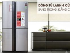 2. Tủ lạnh Sharp SJ-FX630V-ST sở hữu kiểu dáng hiện đại, thẩm mỹ