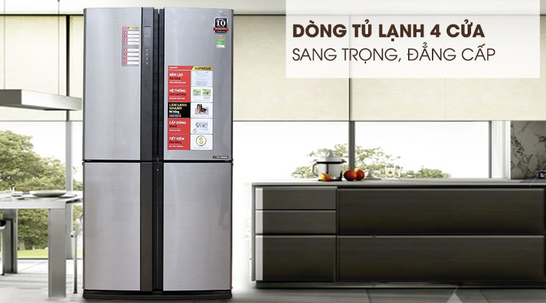 Tủ lạnh Sharp inverter 556 lít SJ-FX630V-ST 11 Sở hữu kiểu dáng hiện đại, thẩm mỹ