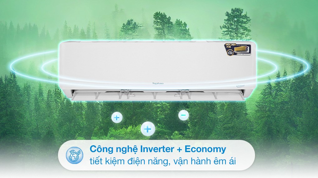 Máy lạnh Nagakawa 2.5HP inverter NIS-C24R2T28 6 Máy lạnh Nagakawa Inverter 2.5 HP NIS-C24R2T28