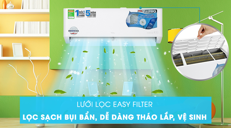 Điều hoà TCL inverter TAC-10CSD/TPG11 9000BTU 1 chiều 6 Điều hòa TCL Inverter 10000 BTU TAC-10CSD/TPG11 - Easy Filter