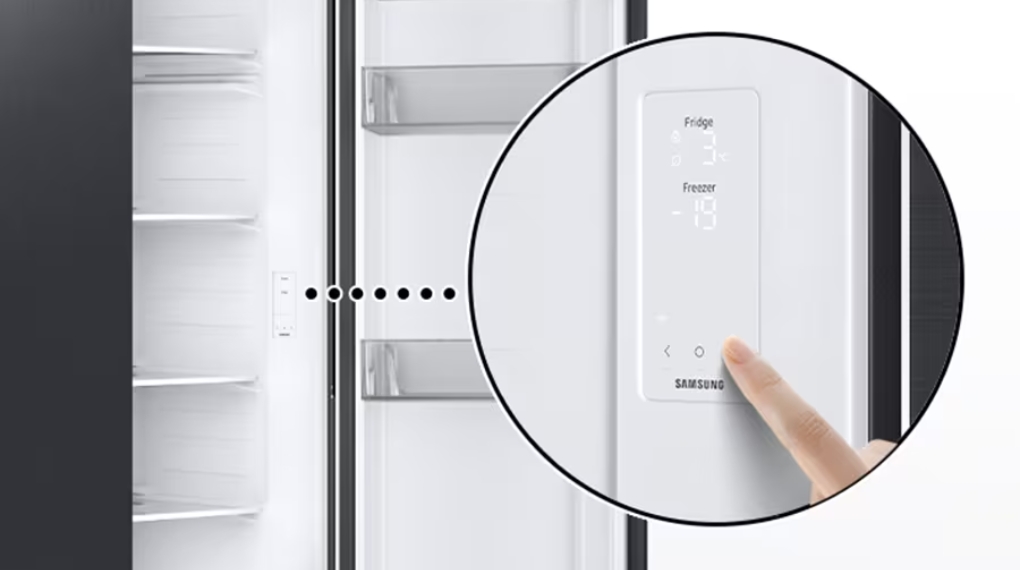 Tủ lạnh Samsung Inverter 583 lít Side By Side RS57DG400EM9SV - Bảng điều khiển 705ab0c135e8314d0a140d3054418564