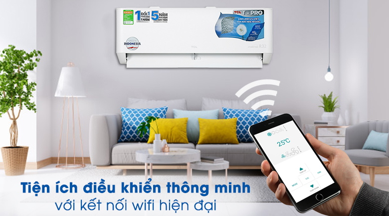 Điều hoà TCL inverter TAC-10CSD/TPG11 9000BTU 1 chiều 10 Điều hòa TCL Inverter 10000 BTU TAC-10CSD/TPG11 - Điều khiển thông minh