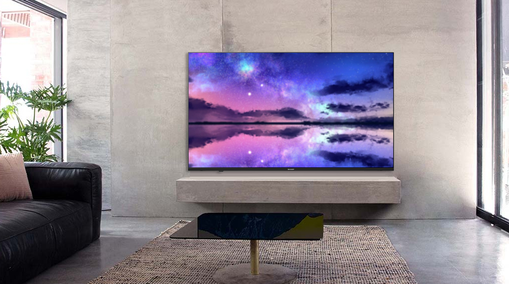 Android Tivi Sharp 4K 55 inch 4T-C55EK2X Thiết kế sang trọng và hiện đại