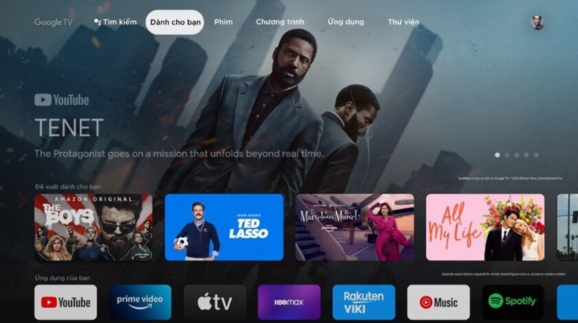 Hệ điều hành của Google Tivi Sony