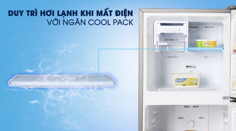 Tủ lạnh Samsung Inverter 208 lít RT20HAR8DBU/SV 9 Tủ lạnh Samsung RT20HAR8DBU/SV có ngăn đông Cool pack giữ nhiệt ngay cả khi mất điện lên đến 12h