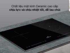 2. Mặt bếp làm từ kính Ceramic chịu lực tốt, bền bỉ với thời gian