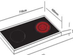 1. Kích thước bếp Bếp điện từ Lorca TA-1007EC