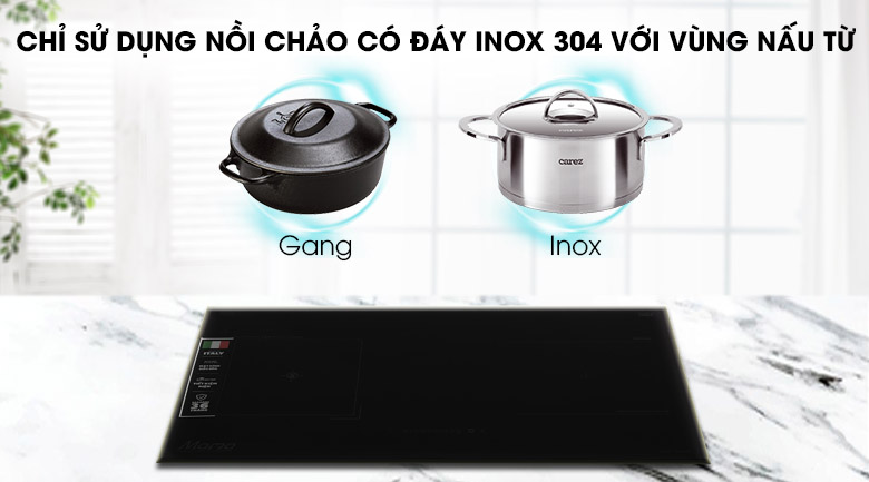 Bếp điện từ Sunhouse Mama MMB9986 7 4. Khi sử dụng, người dùng cần chọn nồi nấu, chảo thích hợp để nấu ăn tốt hơn