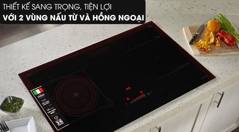 Bếp điện từ Sunhouse Mama MMB9986 5 1. Bếp điện từ Sunhouse Mama MMB9986 thiết kế 2 vùng nấu linh hoạt