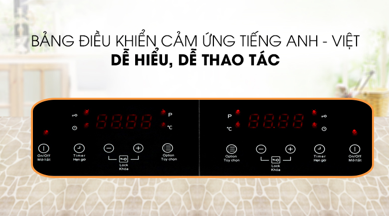 2. Bảng điều khiển Led thông minh dễ dàng sử dụng.