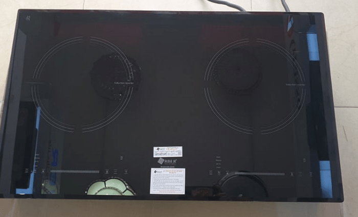 Bàn phím điều khiển dạng trượt Silde tách hai bếp, 8 mức công suất