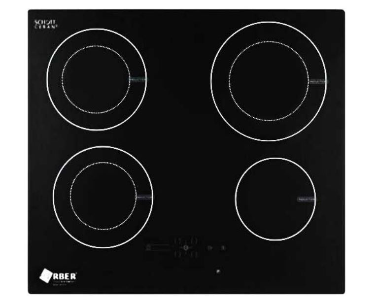 1. Bếp từ Arber Ab-424S gồm 4 bếp nấu có tổng công suất cực đại là 6400W