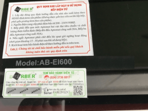 Bếp từ nhập khẩu chính hãng Arber AB-EI600 sử dụng mặt kính Kanger