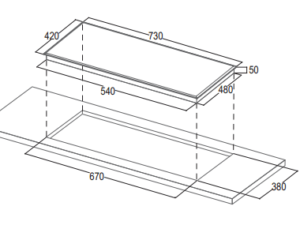 15. Thông số lắp đặt bếp từ Bauer BE-820GTS