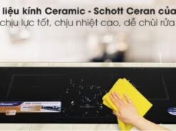 2. Bếp từ đôi Bluestone được làm từ chất liệu kính ceramic - Schott Ceran 