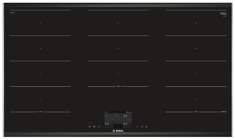 Bếp từ Bosch PXX975KW1E 4 2. Hệ thống bảng điều khiển cảm ứng siêu nhạy