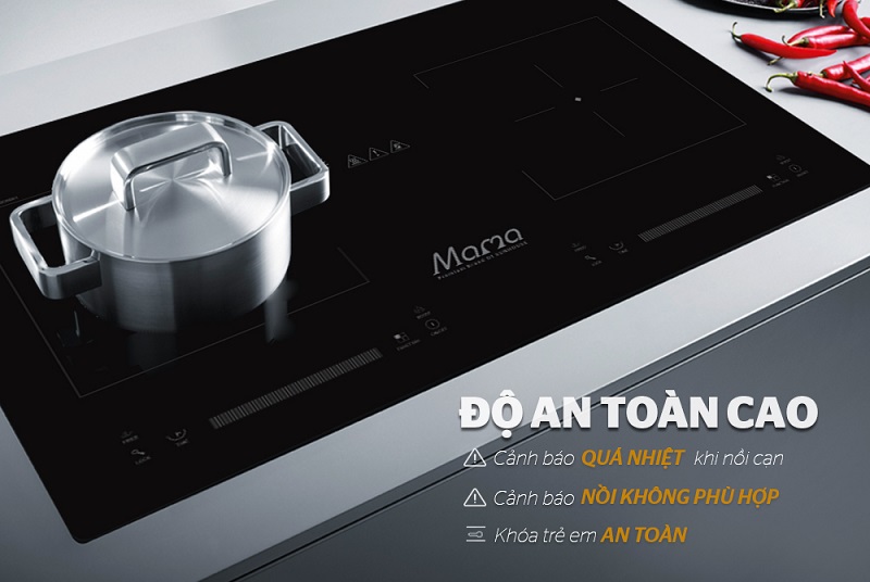 6. Các tính năng an toàn của Sunhouse Mama MMB9208DIH.