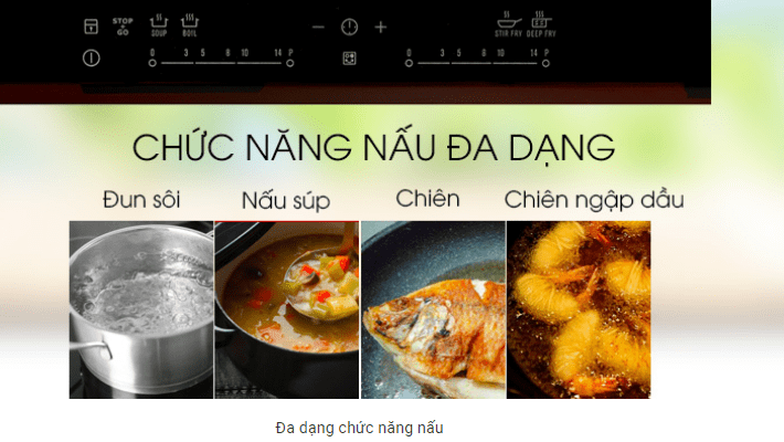Đa chức năng với 9 mức nhiệt độ