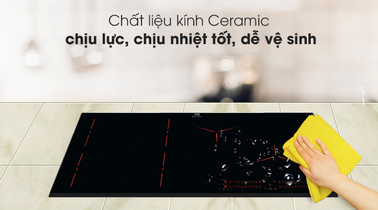 2. Mặt bếp từ Electrolux EIP8546 làm bằng kính Schott Ceran