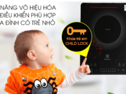4. Bếp từ nhập khẩu Electrolux ETD42SKR có chế độ an toàn thông minh