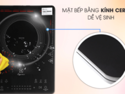 2. Mặt bếp bằng kính Ceramic, chống nứt vỡ khi đun nấu, dễ vệ sinh