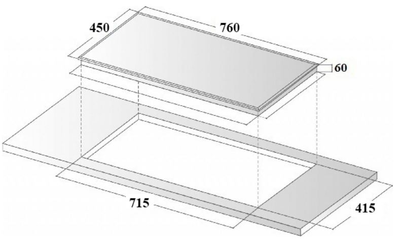 Bếp từ Eurosun EU-T881G 12 Kích thước lắp đặt bếp từ Eurosun EU-T881G
