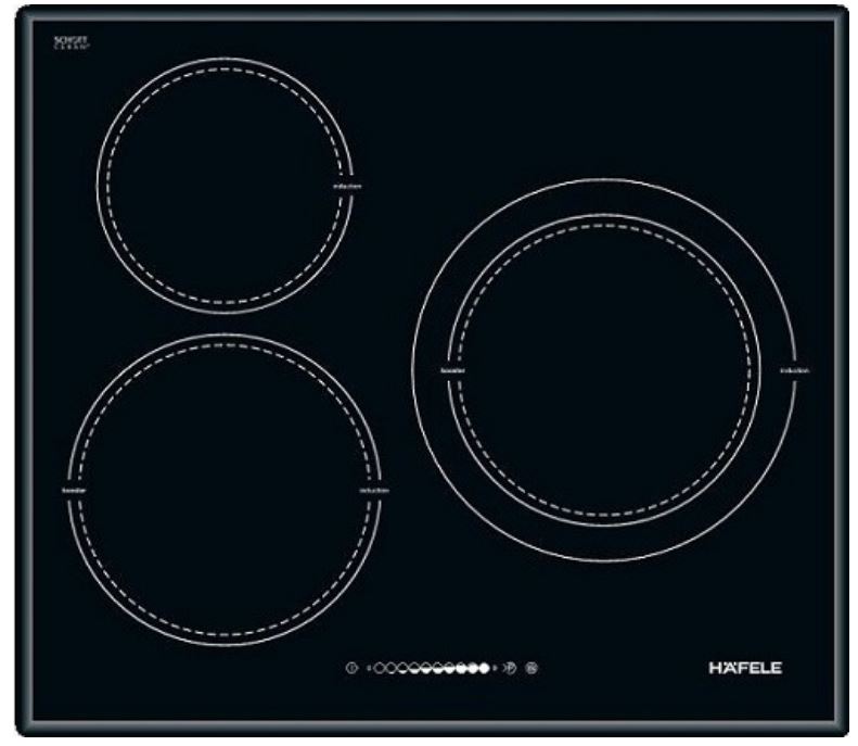 1. Bếp từ Hafele HC-I603B 536.01.601 sử dụng loại thân vỏ bằng kim loại kết hợp với nhựa cao cấp