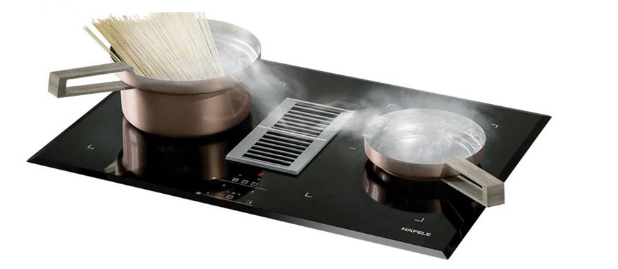 1. Bếp từ kết hợp hút mùi Hafele IHH77A 539.66.822 sở hữu mặt kính gốm cao cấp SCHOTT CERAN